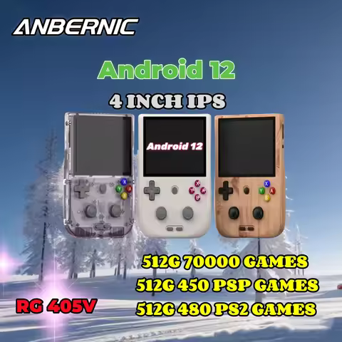 ANBERNIC Official store RG405V Handheld video Game Retro portable Console 4 INCH IPS Touch Screen An
