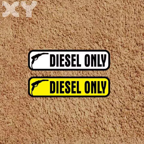 XY 2pcs 13CMx3.3CM DIESEL Fuel Vinyl Decals Fun Car Sticker For Fuel Tank Cap Self Adhesive