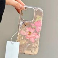 เคสโทรศัพท์ ลายดอกไม้ เคสโทรศัพท์แฟชั่นมินิมอลสีเงินโปร่งแสงระดับไฮเอนด์ เข้ากันได้กับ iPhone 16/ 15