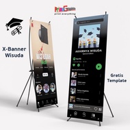 Cetak X Banner Wisuda Custom Desain Template