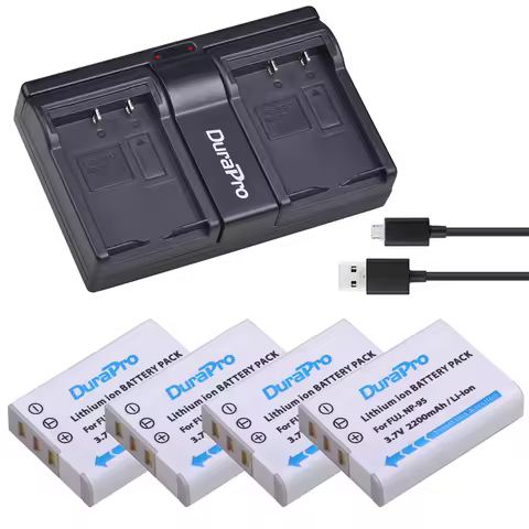 DuraPro 2200mAh NP-95 NP95 NP 95 Battery + Charger For FUJIFILM F30 F31 F30fd F31fd 3D W1 X100T X100