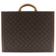LOUIS VUITTON Trunk M53012 Monogram 帆布 2002 棕色 AS0052 手提包，A4 尺寸，按扣鎖，President 系列，男女通用 [二手]