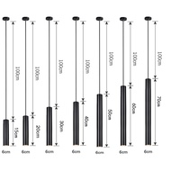 LED Dimmable Pendant Lights Long Tube Hanging Lamp 7W-15W Kitchen Island Dining Room Shop Bar Counte