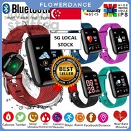 [SG FREE ]116 Plus Smart Watch Bluetooth Waterproof Sport Watch Smartwatch Heart Rate Monitor Blood 