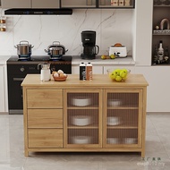 Removable Storage Cabinet Rock Cuisine Taichung Island Table Solid Wood Small Apartment Dining Table