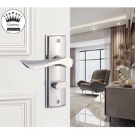 Satin Chrome Door Handle Lever Handle Lockset Pack Door Latch Lock Bedroom Bathroom