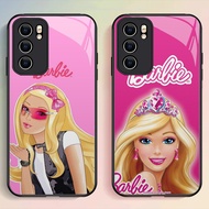 G-65 Barbie HD Glass Casing for OPPO A16S A74 A72 A52 A94 A54S A95 A92 A16 Reno 5F Case