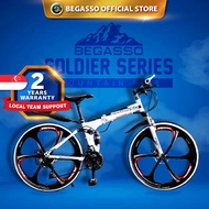 [🇸🇬 OFFICIAL STORE] Begasso 6-blade Foldable Mountain Bike with Disc Brake 21 Speed 24" and 26" Bikes Bicycle [Free Assembly &amp; Responsible Handover] Authentic Begasso Foldable Bike / Begasso Bike / Foldable Bike