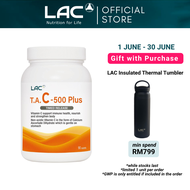 [Expiry Feb 2027] LAC T.A. C-500 Plus Timed-Release (90 Caplets) Triple Action Vitamin C for Immune 
