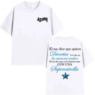 AITANA Superestrella ALBUM TOUR MERCH T-shirt Hiphop Streetwear Oversized Cotton