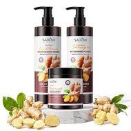 Ginger Shampoo, Conditioner & Hair Mask Set – 3-Piece Plant-Based Kit for Moisturizing, Dandruff Con