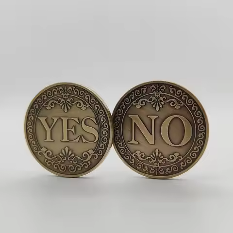 1/2/3/4pcs Yes No Challenge Coin Decision Maker Divination Coin Commemorative Coin Lucky Souvenir Co