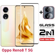 OPPO Reno8T 5G Reno 8T 8 Pro 8Z 5G Glass 9D Premium Tempered Glass Front + Back Camera Full Cover Protector Guard