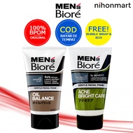 Biore Mens Gentle & Clean Facial Foam 100g Men Face Wash Men Facial Wash