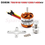D3536 3536 750Kv 910Kv 1000Kv 1250Kv 1450Kv 2-4S Lipo Brushless FPV Motor 5.0Mm Shaft 102G 35X36mm