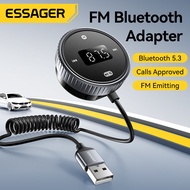 Essager Bluetooth 5.3 FM Transmitter Bluetooth Adapter USBA Audio FM Transmiter Frequency Range 87.5