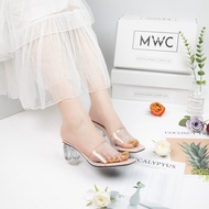 sandal cao gót 5p quai trong guốc cao gót gót trong nhẹ nhàng sang chảnh