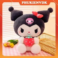 Gấu Nhồi Bông Gấu Kuromi Thỏ Melody Ôm Dâu Kèm Túi Quà Tặng Xinh Xắn Cute