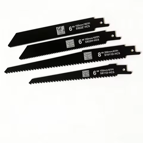 4pc Reciprocating Saw Blades High Carbon Steel Wood Pruning Saw Blades For Plastic Pipe Metal Cuttin