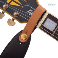 DELMER Guitar Strap Lock, Brown Adjustable Retro Guitar Neck Strap, Acoustic Guitar Strap Vintage Retro Black Holding Button Safety Lock Strap Bass