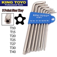King Toyo KT-5P-7 7Pcs 5 Point Star Key Wrench
