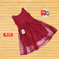 Dress Full Brokat Lidya Yukensi Anak Perempuan Usia 1-6 tahun Baju Pesta Brukat Balibaliyo