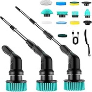 9 in 1 Electric Household Cleaning Brush - 2 Gear, 430 RPM, IPX7 Waterproof, 12 Brush Heads, Extenda