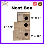 Bird Wooden Nest Box House Nesting Breeding Home Pet House Palochina Material for Birds 5"x7" 5"x9" 6"x10" 8"x10"