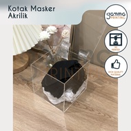 Acrylic Mask Box with Hinge Lid 13x13x13 Acrylic Box Gift/ Multipurpose/