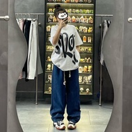 Quần jean ống rộng lưng thun phối thắt lưng dây thừng local brand Codes Studio