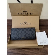 Coach men zip long wallet gift set unisex long wallet