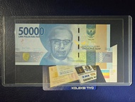 Uang 50000 salah potong miscut misscut eror error unik