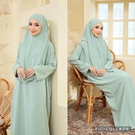 Kaftan Set With Tudung Bertali Ironless by Uzma collection Set Haji& Umrah jubah
