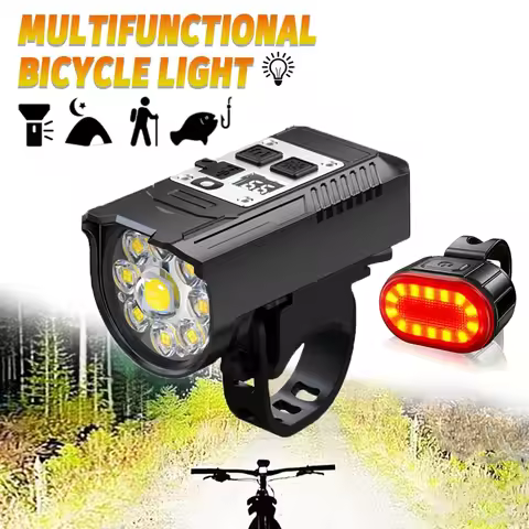 Light Sensation Bike Light 9 LED Bicycle Headlight USB Rechargeable Super Bright Bicycle Front Flash