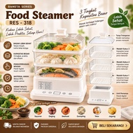 Roschel Food Steamer RES-318 Electric Food Steamer 3 Layers Multifunction Practical Food Steamer