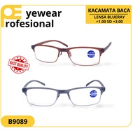 Reading Glasses Plus Lens Blueray +1.00 to/d + 3.00 Men Women [B9089]