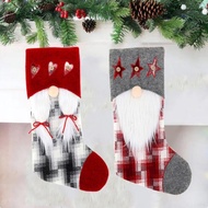 AUGUSTINA Rudolph Christmas Stocking Gift Bag, Cloth Large Capacity Candy Socks Gift Bag, Creative H