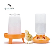 Top Filling Chick Feeder and Waterer Kit , Chick Feeder and Waterer with 3 Heights Adjustable Legs f