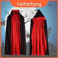 Vampire Cloak Halloween Hooded Cape For Adult And Kids Reversible Black And Cosplay Red Costume