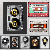 Colourful Creative Transparent Tape Cassette DJ Music Poster Prints Canvas Painting Wall Art Picture