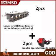 Lampu tembak Motor Mobil LED Laser D2 D3 transformer 2 Warna Putih Kuning 6 Mata Lampu Laser LED Plu