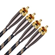 1 Pair Cable 99.999% OCC Stereo Cable High-performance Premium Hi-Fi Audio Mixer Interconnect Cable