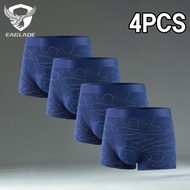 EAGLADE 4PCS Boxer Brief for Mens Underwear Man Stretchable Breathable 918 in Royal Blue H08