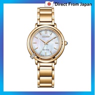 [Citizen] Photovoltaic Eco-Drive Watch Waterproof with Replacement Strap White Pearl Diamond Set ARC