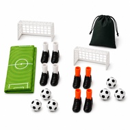 Tabletop Finger Football Game Set for Kids & Adults, Includes 2 Goals, 8 Finger Boots, 6 Balls, Mat 