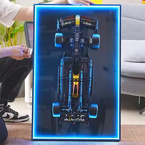 NEW LED Display Wallboard Suitable for LEGO 42206 RB 20 - F1 building block car model Wall Mount Dis