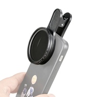 52mm Phone ND Filter ND2-ND400 Clip-on Variable Neutral Density Lens Filter Compatible with Phone