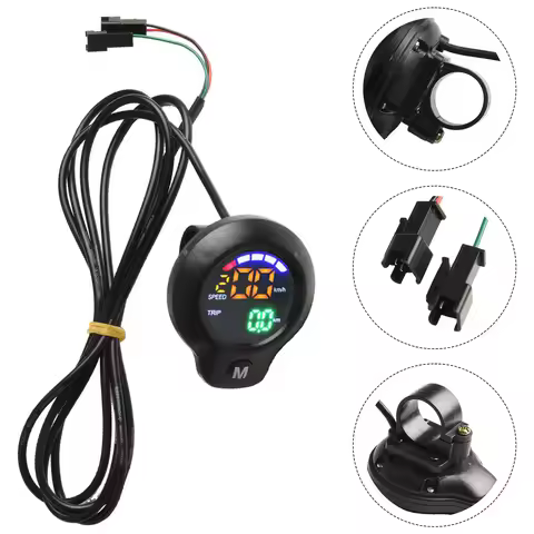 1pc Ebike Display Electric Vehicle Electric Scooter Display Digital Lcd Handle Bicycle Speed ​​Milea