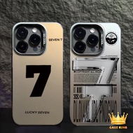 เคส Lucky Seven ยอดนิยมสำหรับ iPhone XR 11 7Plus 14 X 15 13 12 Pro Max 8 7 15 Plus XS Max