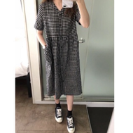 正韓 miss chic 雙面可穿格紋洋裝